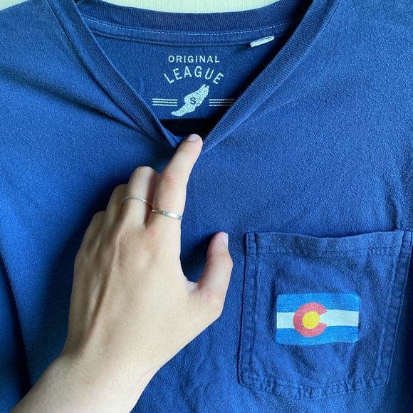 🦋 Colorado Long Sleeve Navy Pocket Tee - Picture 5 of 7